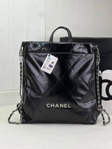 Chanel Women's Bag Top version 【Original Leather Surrogate Shopping】2022New bag22bag Backpack22No. Garbage Bag Backpack22bag Shoulder Bag Hand-Carrying Bag Backpack Shoulder Bag Women's Bag As3313AS3859