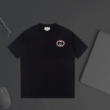 Gucci T-shirt Double-breasted G Letter Printing logo round Neck Short Sleeve25ss New pure cotton T Unisex T-Shirt OS Drop Shoulder Loose Fit Base Shirt Top T-Shirt Short Sleeve