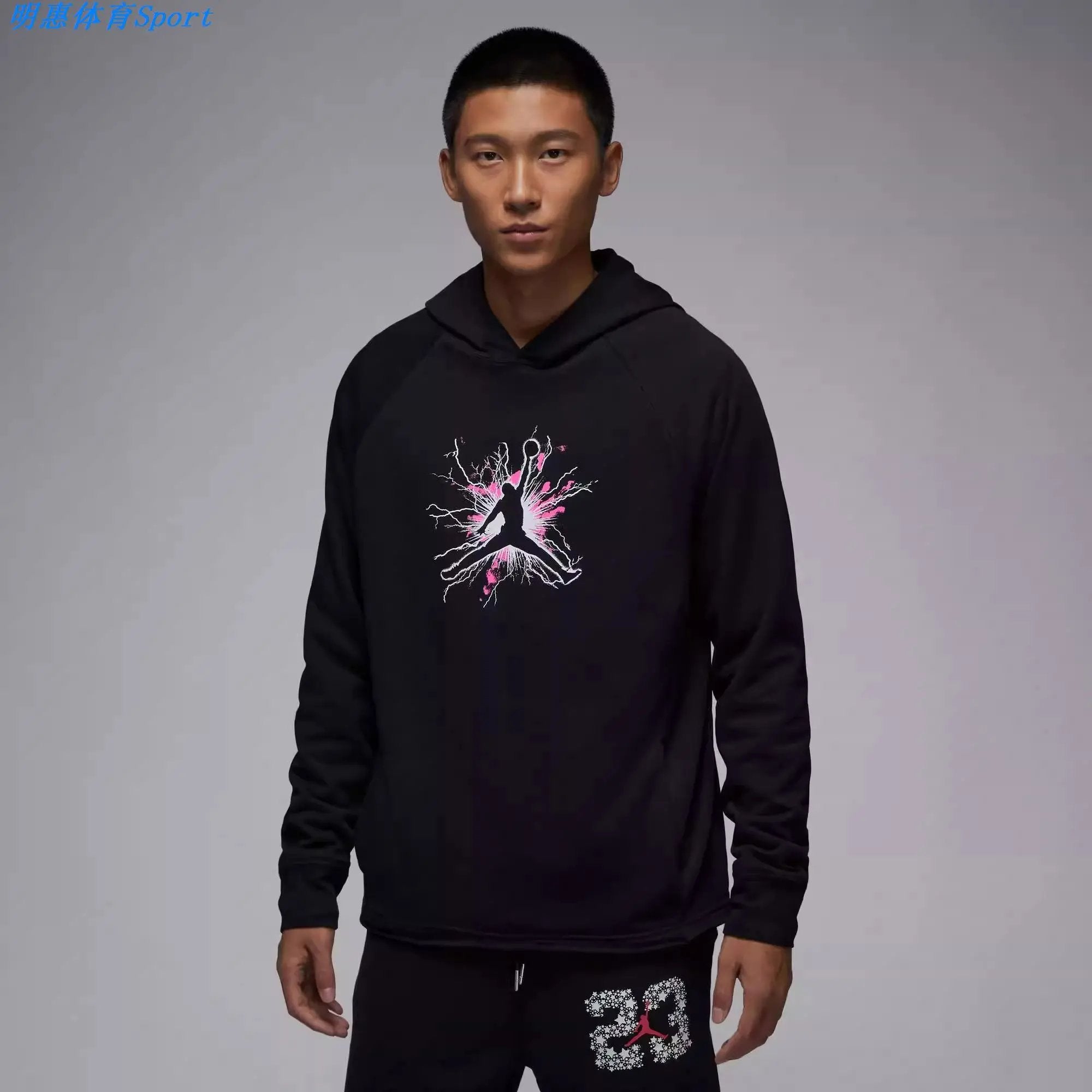 Nike Autumn and Winter Men's Sweater Sports Casual Breathable Printed Hooded Pullover FN5813