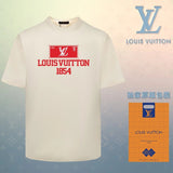 Louis Vuitton LV T-shirt 1854Series Front Print logo round Neck Short Sleeve25ss New Pure Cotton Unisex Style T T-shirt OS Loose Fit Base Shirt Short Sleeve Top T-Shirt