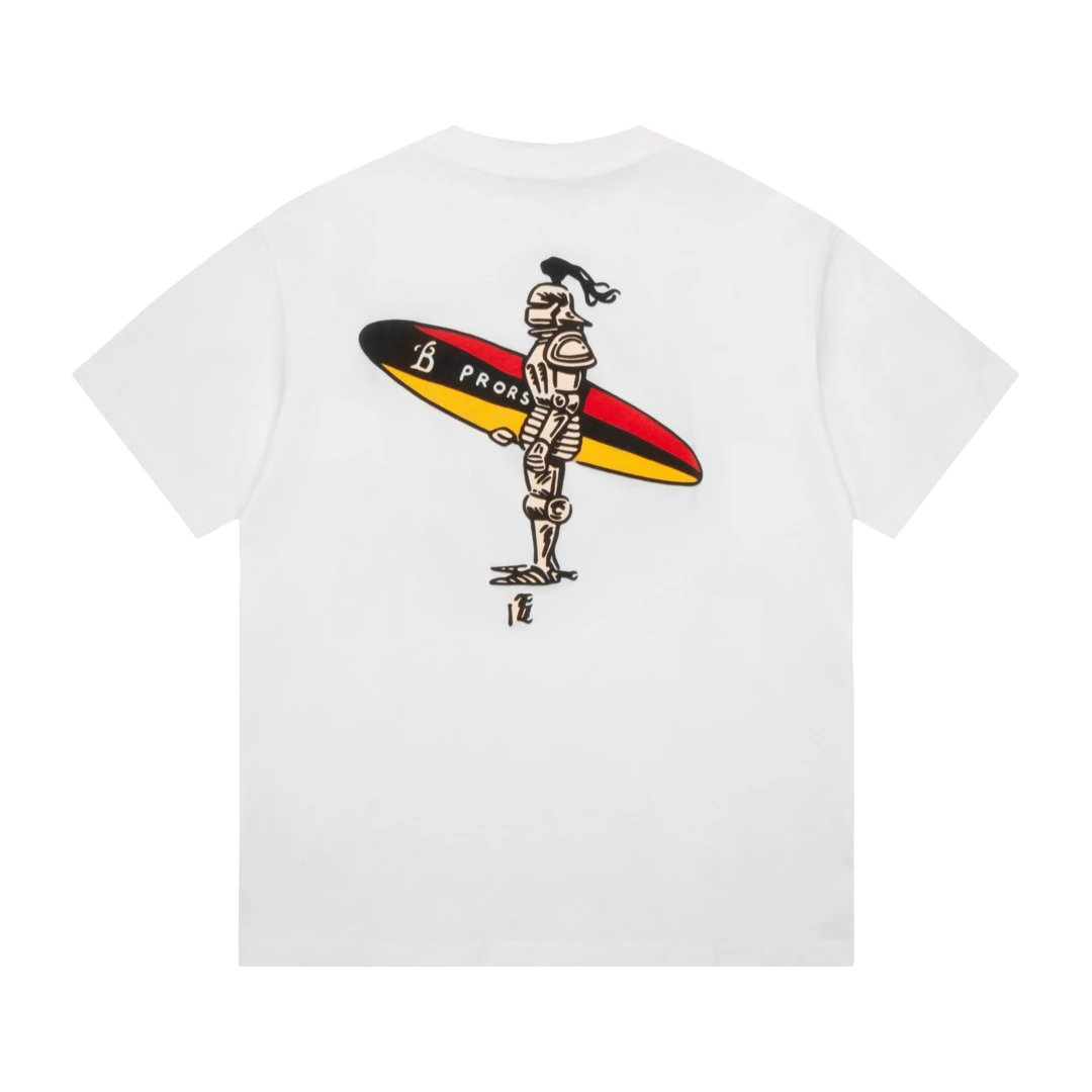 Burberry T-shirt Front Soldier Wave Board Fleece Foam logo round Neck Short Sleeve25ss New Pure Cotton Unisex Style T T-shirt OS Loose Fit Base Shirt Top Half Sleeve T-Shirt
