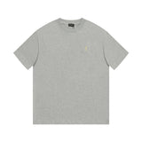 YSL T-shirt Chest Letter Embroidery logo round Neck Short Sleeve25ss New pure cotton T Unisex T-Shirt OS Loose Fit Base Shirt Top Half Sleeve T-Shirt