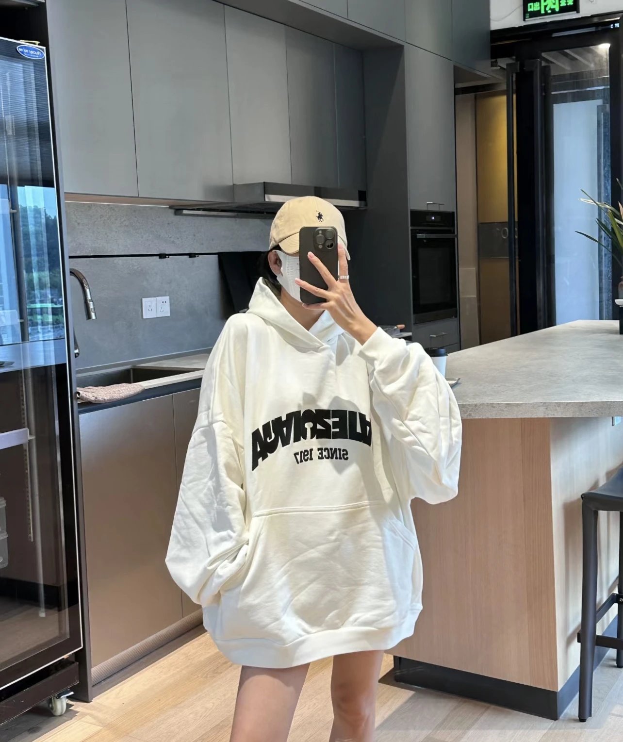 Balenciaga Hoodie 24FW Reversed Messy Letter Embroidery Hoodie Sweatshirt Unisex Sports Casual Loose Fit Versatile