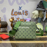 Louis Vuitton LV Men's Bag Top version 【Highest Version】Original Leather Hardware M46602Full leather in black M69827Sprinter Three-in-One Men's Messenger Bag Postman Men's Bag Two-in-One Trio Messenger Bag Shoulder Bag Men's Messenger Bag Men's Bag M30848