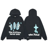 Broken Planet Market Hoodie American Fashion Brand Hip Hop Letters Printing plus Velvet Couple Models All-Match Hoodie-CY