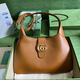 Gucci Women's Bag Top version 【Genuine Goods Original Leather】2022New Cosmogonie Series Underarm Bag New Aphrodite Underarm Bag Xiaohongshu Recommended New Underarm Bag Hobo Bag Shoulder Messenger Bag Portable Women's Bag Genuine Leather Bag726274