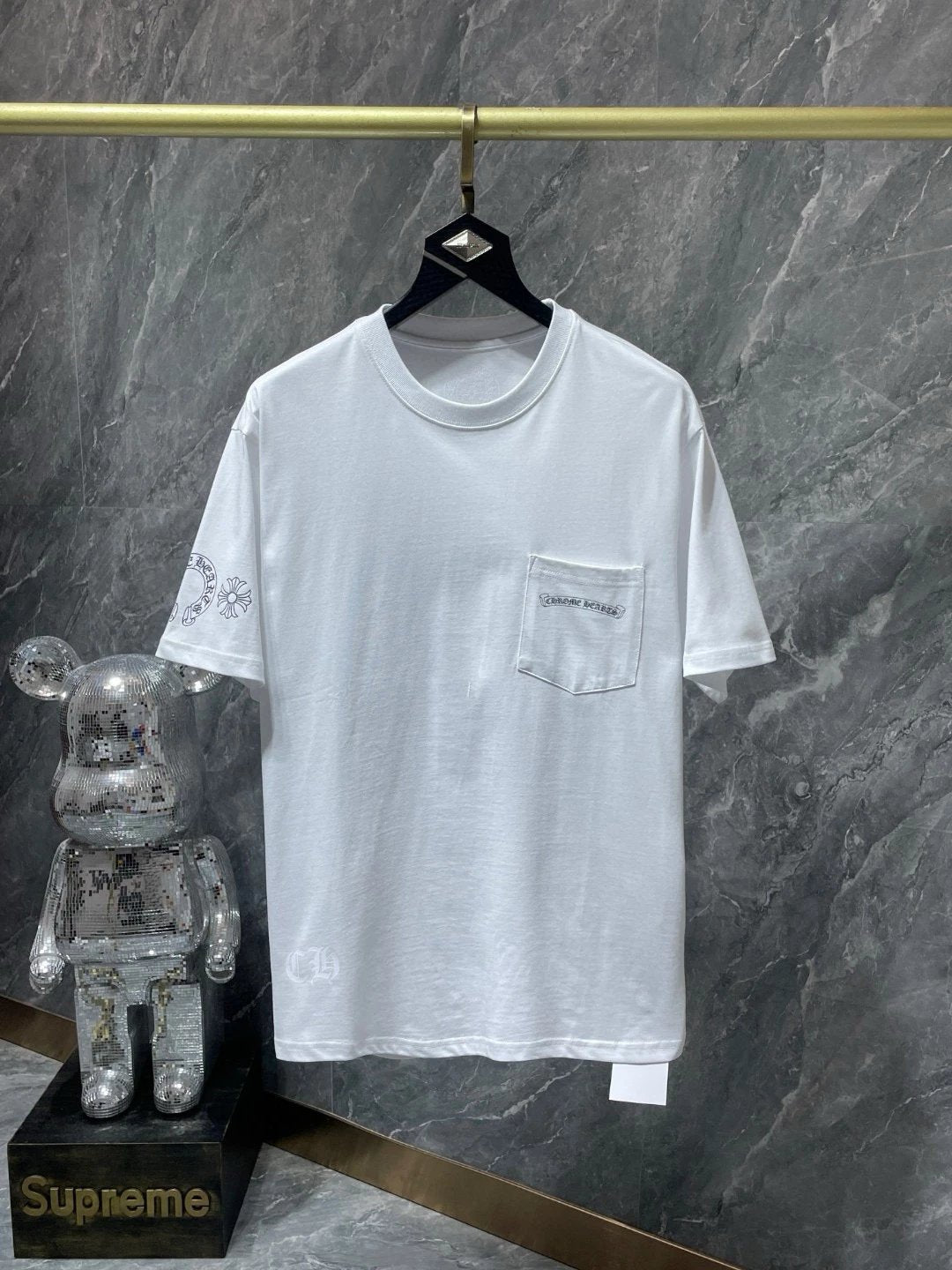 Chrome Hearts T-shirt Top Version Counter Same Style Pure Cotton Summer Men's and Women's Same Fashion Loose All-Matching2024New Short Sleeve T T-shirt