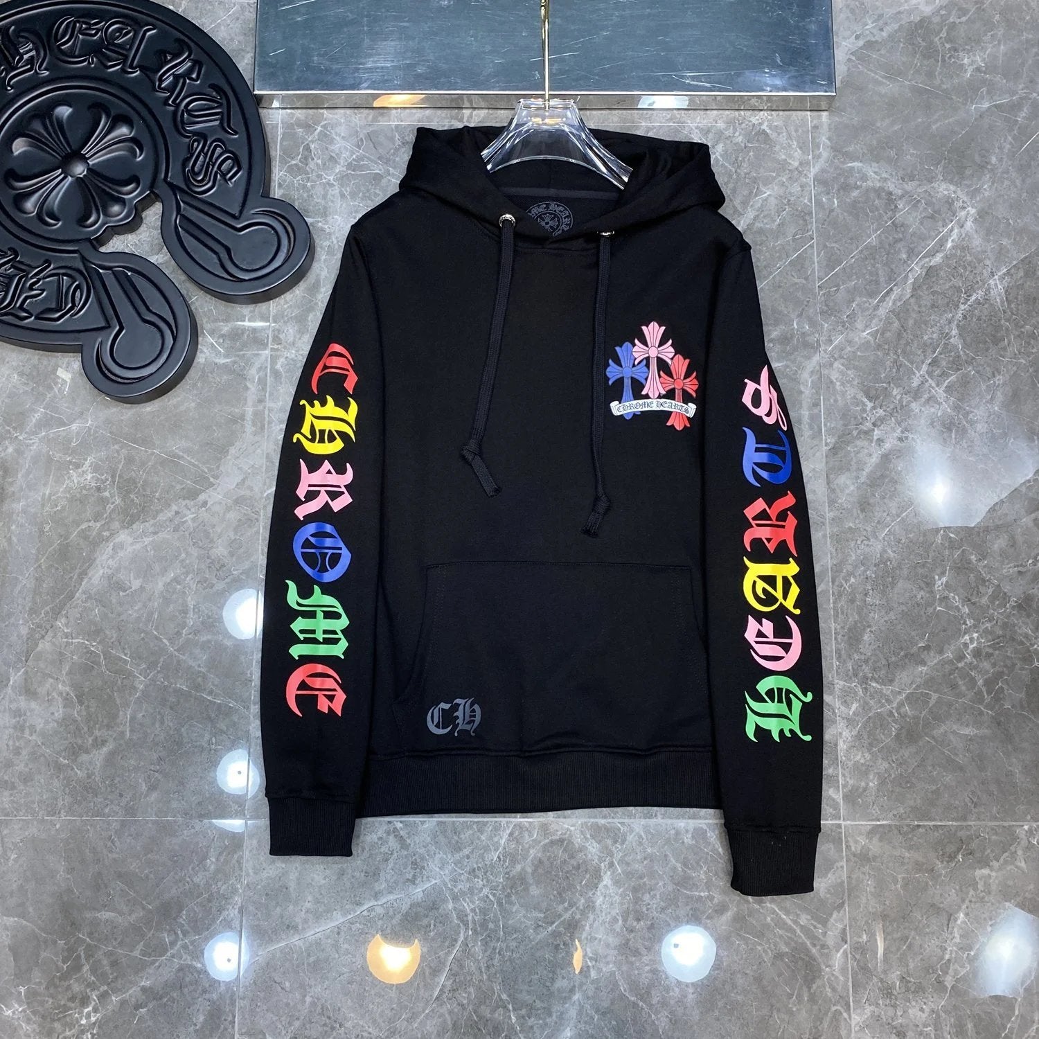 Chrome Hearts Hoodie Cross Hooded Sweater Loose Men's and Women's Zipper Hoodie