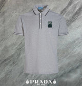 PRADA T-shirt Chest Letters logo Patch POLO Shirt Lapel Short Sleeve25ss New Unisex Commuter Short Sleeve Summer Loose Fit T Business Shirt Plus Size T-Shirt