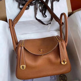 Hermes men's bag Top version 【H Handmade】2020Imported Calfskin Pure Hand Lindy Bag Doctor Bag Shoulder Handbag Medical Box Minilindy19cm26cm Women's Bag