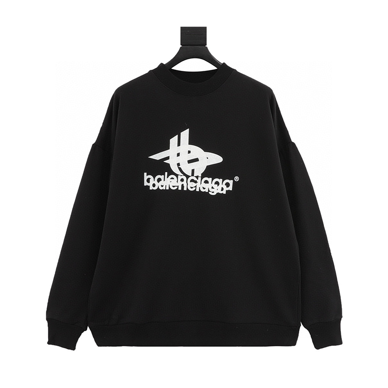 Balenciaga Hoodie Overlapping Letters logo round Neck Sweater for Men and Women