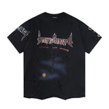 Balenciaga T-shirt Reversed Alphabet Print logo round Neck Short Sleeve25ss New pure cotton T Unisex T-Shirt OS Drop Shoulder Loose Fit Base Shirt Top T-Shirt Short Sleeve