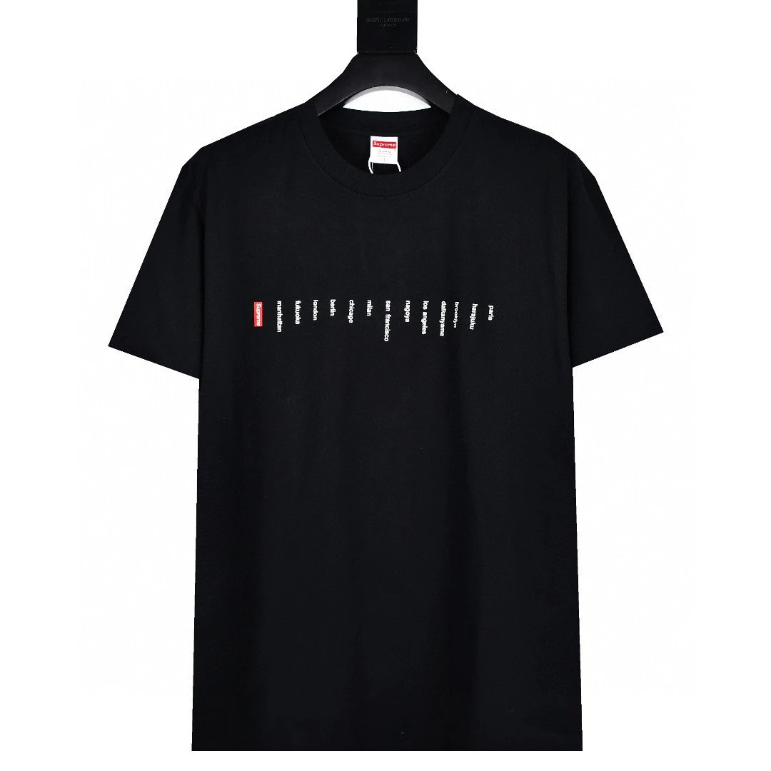 Supreme T-shirt Top Version Short Sleeve T T-shirt Men's Summer Trendy Women's New Loose Half-Sleeve Top Cotton Official Website Flagship