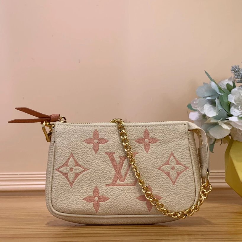 Louis Vuitton LV Women's Bag Top version Mid-Ancient Presbyopic Mahjong Bag Zipper Style Small Shoulder Bag Underarm Bag Coin Purse Hand Bag Handbag Shoulder Bag Messenger Bag Women's Bag Women's Bag M40712M82766M80349M58009New Purple Printing Matcha Gree