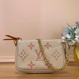 Louis Vuitton LV Women's Bag Top version Mid-Ancient Presbyopic Mahjong Bag Zipper Style Small Shoulder Bag Underarm Bag Coin Purse Hand Bag Handbag Shoulder Bag Messenger Bag Women's Bag Women's Bag M40712M82766M80349M58009New Purple Printing Matcha Gree