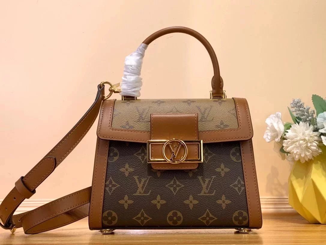 Louis Vuitton LV Women's Bag Top version M46751DauphineCapitale Handbag Color Matching Daphne Kelly Bag Shoulder Messenger Bag Handbag Messenger Women's Bag