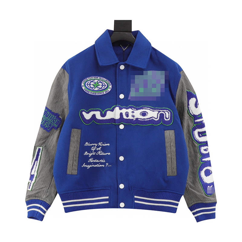 Louis Vuitton LV Jackets Klein Blue Baseball Uniform Jacket Coat for Men and Women