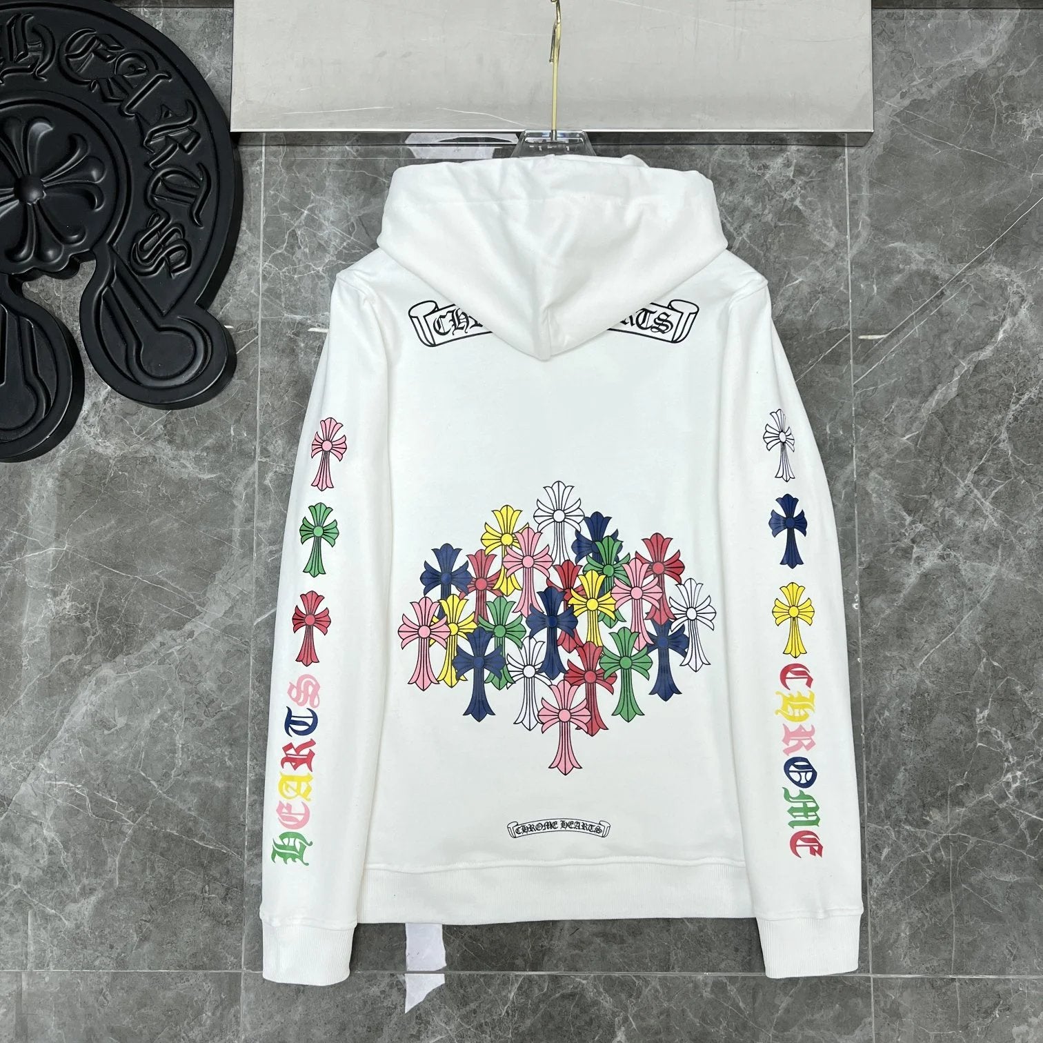 Chrome Hearts Hoodie Cross Hooded Sweater Loose Men's and Women's Zipper Hoodie