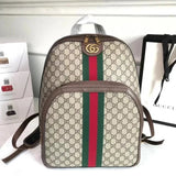 Gucci Backpack Top version Backpack Women's Bag Men's Bag Ophidia Large Small Size Red and Green Stripes Backpack Unisex Backpack New547967547965