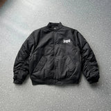 Balenciaga Down Jacket 24ss New Boxing Team Bomber Embroidered Baseball Jacket Cotton Coat Unisex Winter Warm Sports Casual Loose Fit Versatile