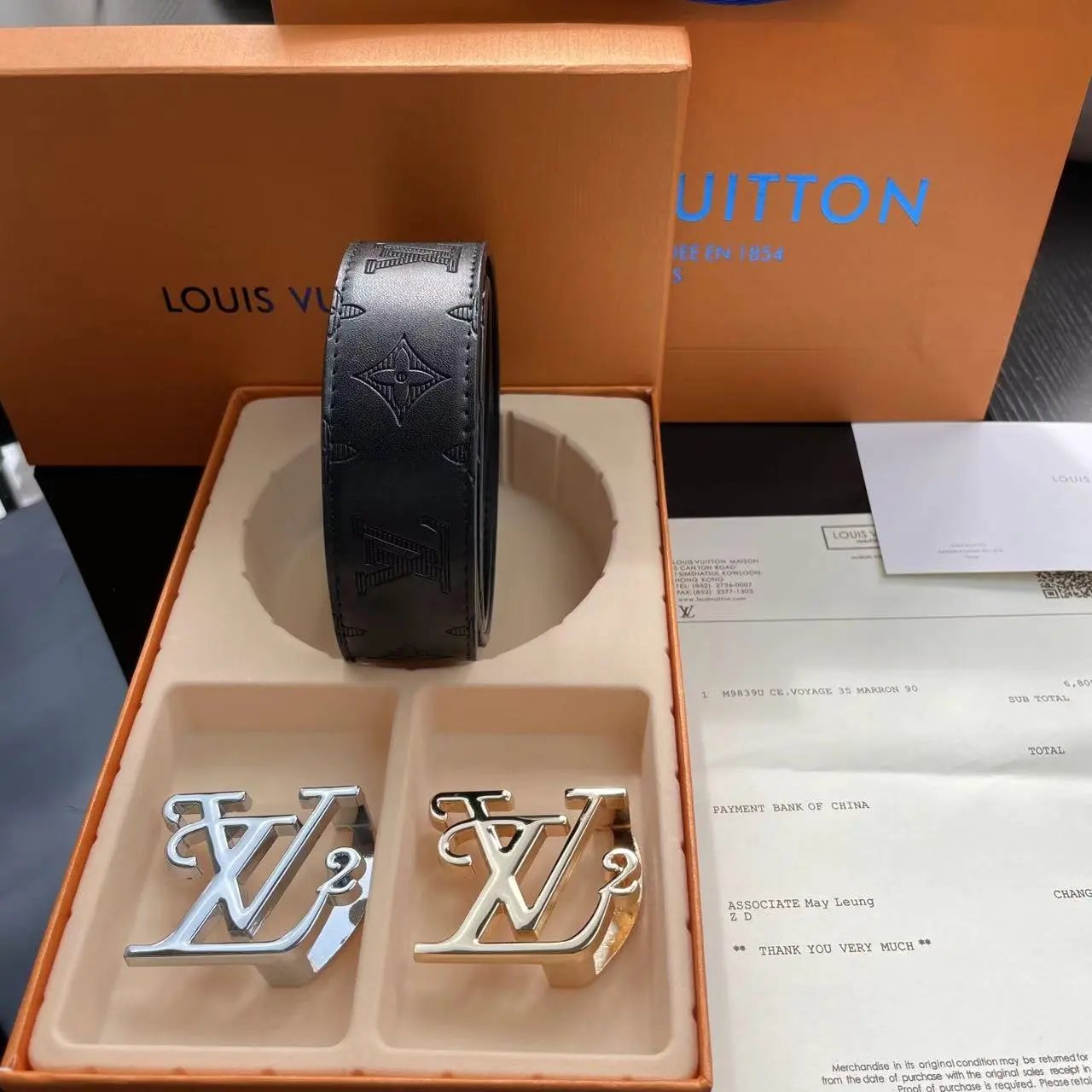 Louis Vuitton LV Belt Double Buckle Gift Box Belt