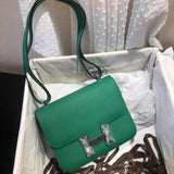 Hermes women's bag Top version 【H Handmade Custom】Stewardess Bag Constance Bag constance Silver Buckle Gold Buckle EP Women's Leather Crossbody Shoulder Bag2424