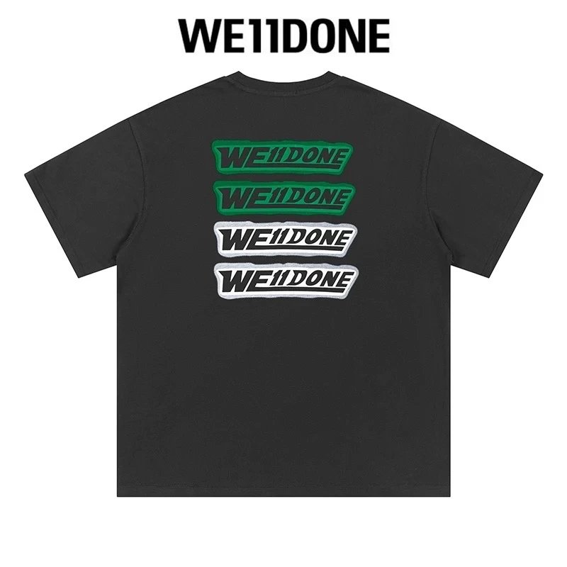 We11done T-shirt Top Spring and Summer New Large Letter Bullet Screen LOGO Simple Short Sleeve T T-shirt Loose Fashion Brand