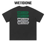 We11done T-shirt Top Spring and Summer New Large Letter Bullet Screen LOGO Simple Short Sleeve T T-shirt Loose Fashion Brand