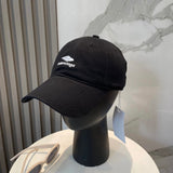 Balenciaga Hat Letter Embroidery log Baseball Cap Sunshade Sun Protection Duckbill Cap Slimming Face Curved Brim Versatile Large Head Circumference Sports Hat Unisex Couple Style