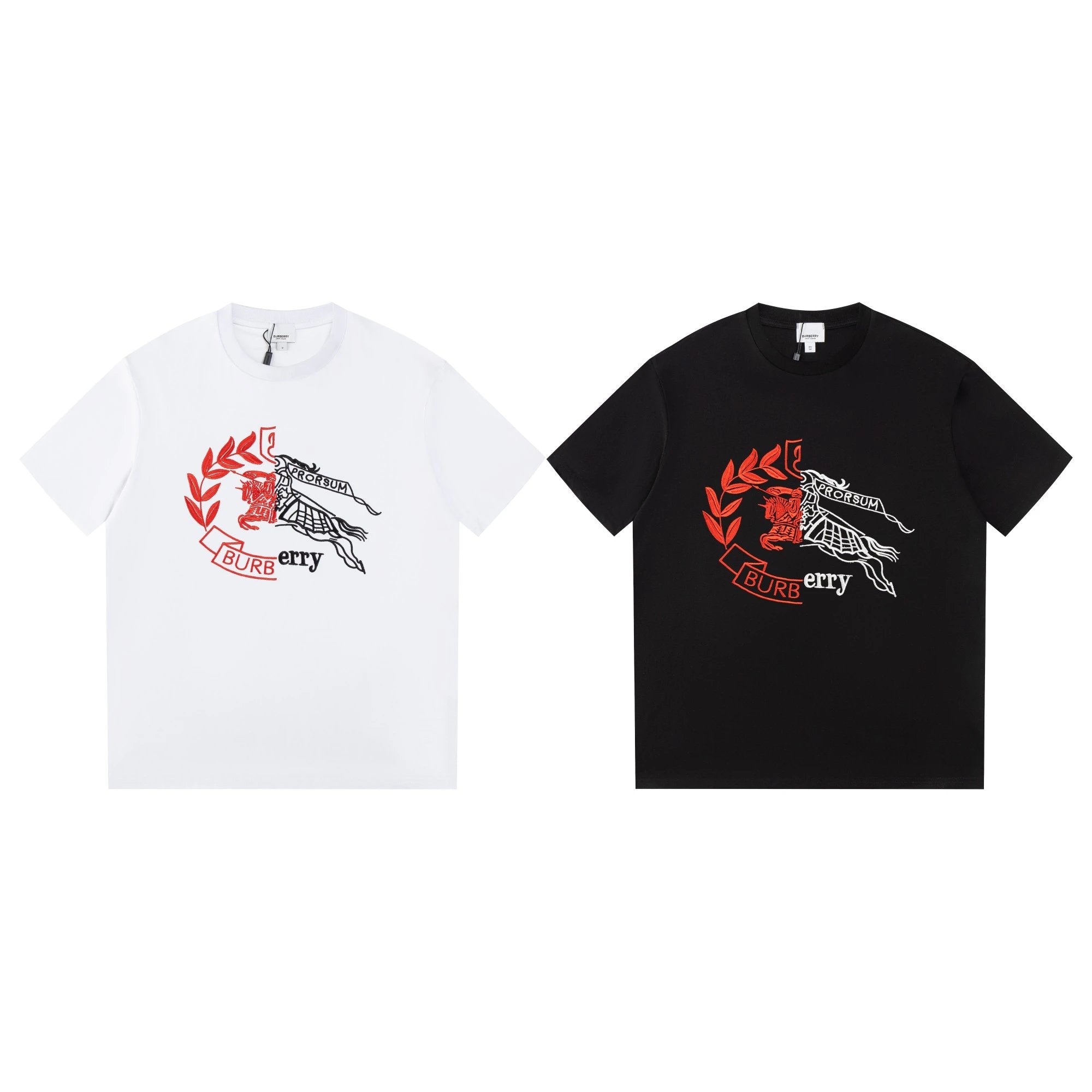 Burberry T-shirt Chest Letter Embroidery logo round Neck Short Sleeve25ss New pure cotton T Unisex T-Shirt OS Loose Fit Base Shirt Top Half Sleeve T-Shirt