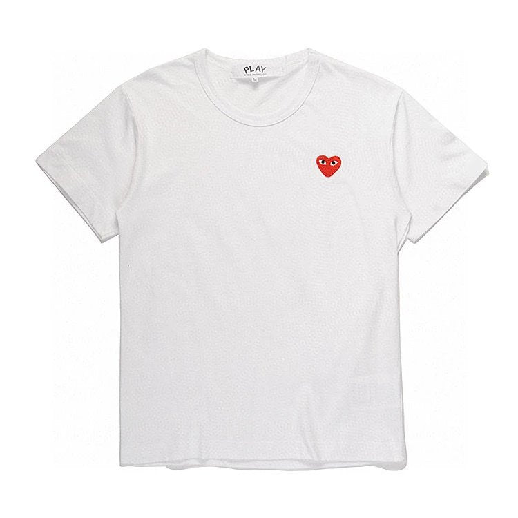 Rei Kawakubo T-shirt Top Version T T-shirt Women's Summer Classic Little Red Heart Cotton round Neck Short Sleeve Men