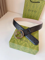 Gucci Belt Top version New Original Single Men's Belt Leather Belt Double g Belt Men's Fashion Casual Original Leather Gujia Belt GG Home Pant Belt Male Gucci Gucci Men's Belt Ferragamo4.0