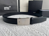 Montblanc Belt Top version 【Original Factory】Men's Leather Belt Width3.5cm Quality Full Set Packaging Original Imported Double-Sided Head Layer Cowhide 100% Original Factory Automatic Buckle Dual-Use Fashion Elegant Boys Belt M Home New Custom Latest Hot