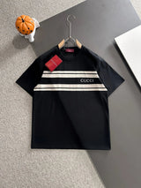 Gucci T-shirt Chest Letter Embroidery logo round Neck Short Sleeve25ss New pure cotton T Unisex T-Shirt OS Drop Shoulder Loose Fit Base Shirt Top T-Shirt Short Sleeve