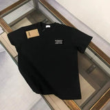 Burberry T-shirt Chest Letter Print logo round Neck Short Sleeve25ss New Pure Cotton Unisex Style T Casual T-Shirt Base Layer Shirt OS Loose Fit Half Sleeve Top Plus Size