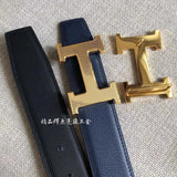 Hermes Belt Top version Men's Belt Width3.8cm Mesh H Steel Buckle Selected Double-Sided Calf Leather Double-Sided Available H Home Belt