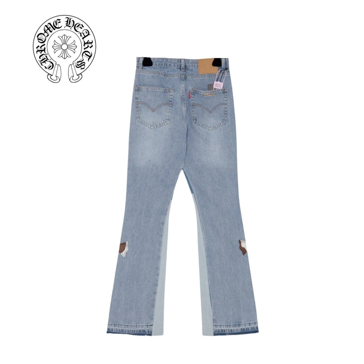 Chrome Hearts Jeans Cross Stitch logo25ss Spring Summer New Straight Leg Jeans Unisex Slim Fit Long Pants Loose