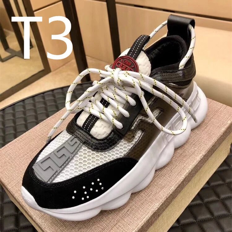 Versace Chain Reaction shoes Vasaki Couple Shoes Dad Shoes Platform Men's Hight Increasing Shoes Trendy All-Match Sports Casual Shoes for Women cf27