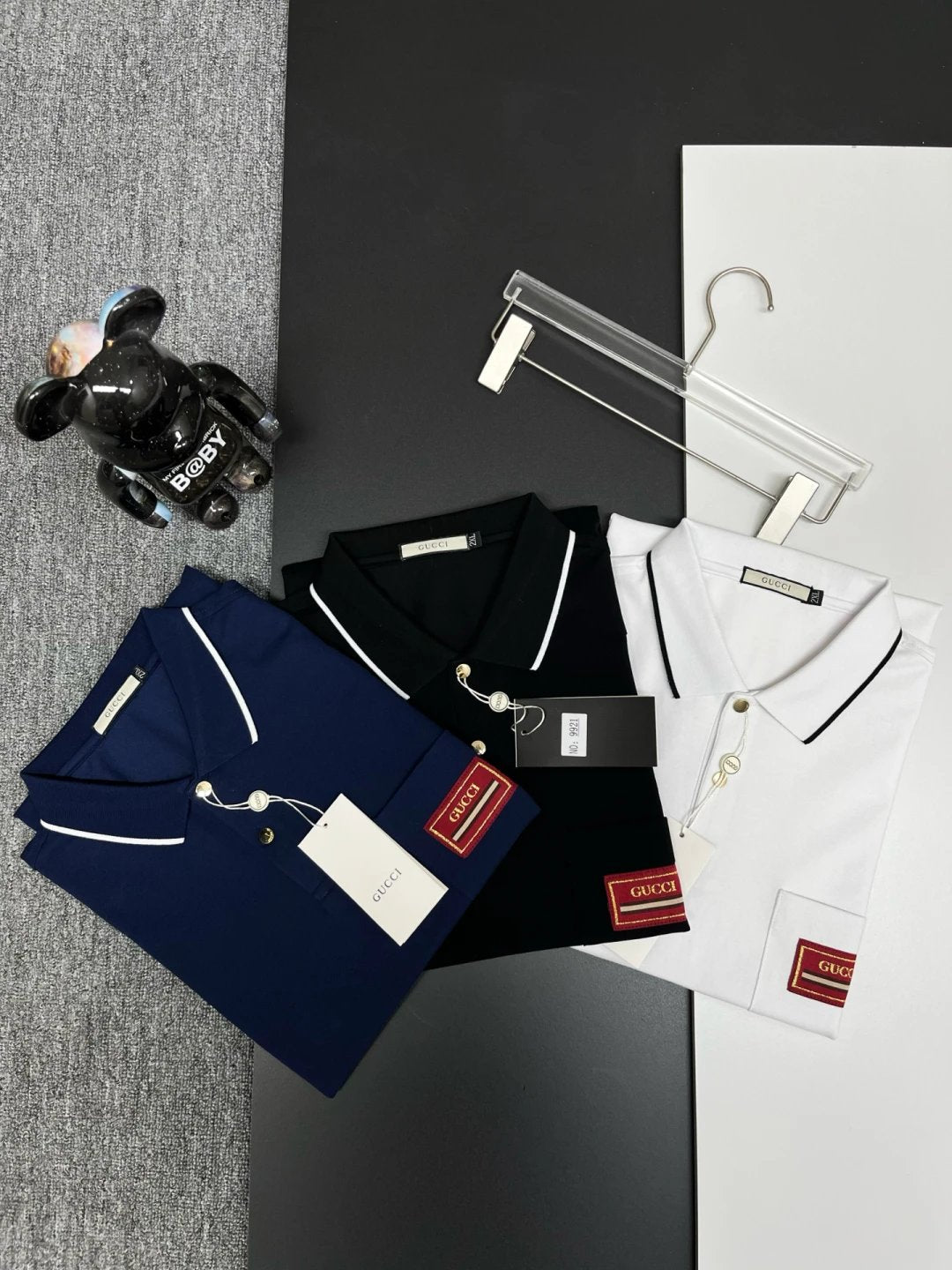 Gucci T-shirt Chest Pocket Brand Embroidery logoPOLO Short Sleeve Turn-down Collar Shirt Unisex Summer Loose Fit T Business Commuter Short Sleeve Shirt Plus Size