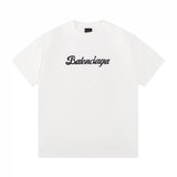 Balenciaga T-shirt Worn-out chest print logo round Neck Short Sleeve25ss New Pure Cotton Unisex Style T T-shirt OS Loose Fit Base Shirt Top Half Sleeve T-Shirt