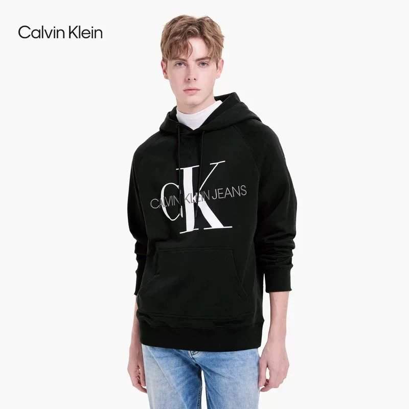 Calvin Klein Hoodie Top Version Counter Same Style Heavy New Casual Hooded Sweater Versatile Loose Hoodie Trendy Pure Cotton