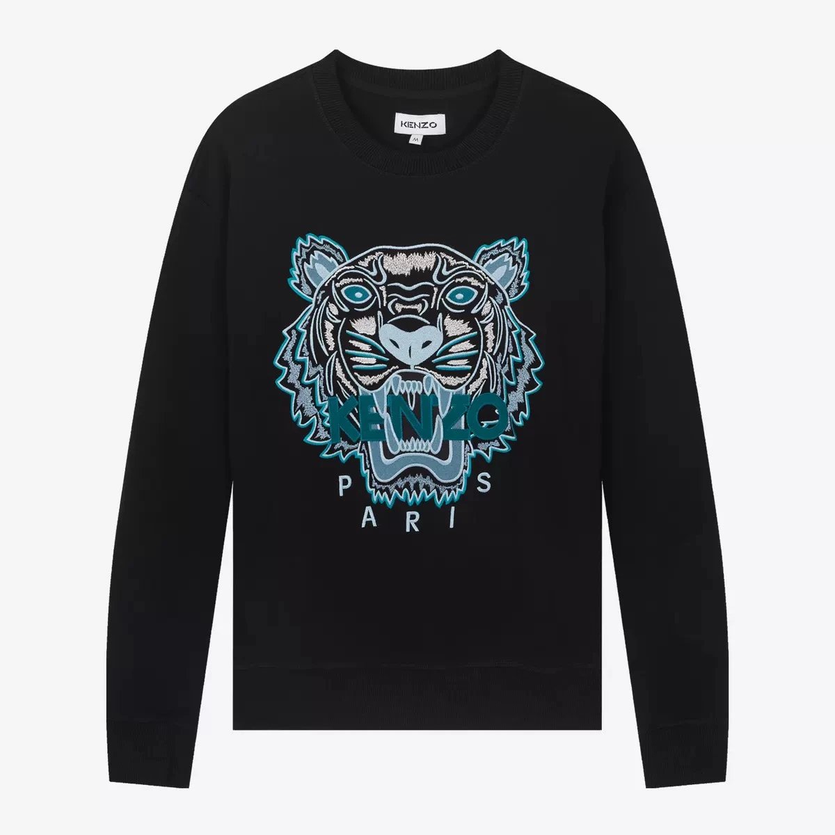 Kenzo Hoodie Top Version Tiger Head Embroidery Men's and Women's Same Casual round Neck Long Sleeve Pullover Hoodie