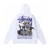 Stussy Hoodie Original Label Delivery2023New Classic Printing Black8Sweater STU World Tour tu Western Youth Pullover