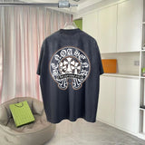 Chrome Hearts T-shirt Sanskrit Script Print logo round Neck Short Sleeve25ss New pure cotton T Unisex T-Shirt OS Drop Shoulder Loose Fit Base Shirt Top T-Shirt Short Sleeve