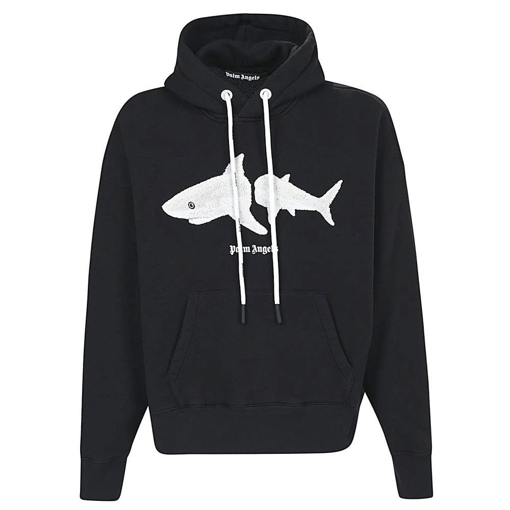 Palm Angels Hoodie Top Version Shark Embroidery Hooded Pullover Niche Men's and Women's Autumn and Winter Hoodie Fashion