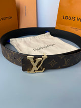 Louis Vuitton LV Belt Top version Counter Quality】The Most New Belt4.0cm Men's Belt Metal Buckle Men's Leather Belt with Classic Presbyopic Checkered Belt with Genuine Goods Packaging in and out of the Counter No Problem Versatile Casual Fashion Formal Do