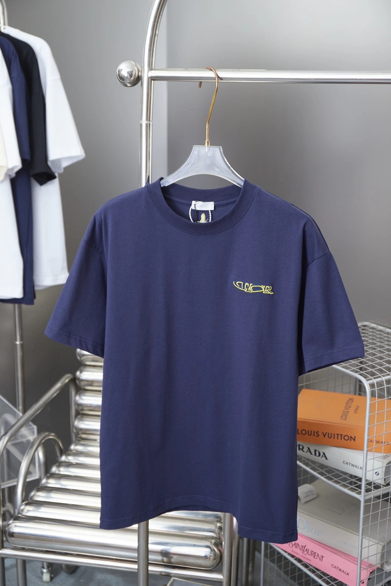 Dior T-shirt 25SS Early Spring New Collaboration Ski Series Letters logo Embroidered Crew Neck Short Sleeve T T-shirt for Men and Women