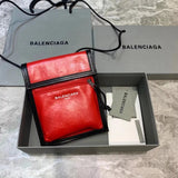 Balenciaga Bag Top version Mobile Phone Bag Pleated Oil Wax Leather Men's Bag nano Mini Bag Graffiti Leather Packet Coin Pocket Shoulder Messenger Bag Lover's Bag Unisex Letters Printed Bag Han Huohuo Same Style Women Bag