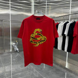 Gucci T-shirt Year of the Snake Limited Edition Front Personalized Print logo round Neck Short Sleeve25ss New pure cotton T Unisex T-Shirt OS Loose Fit Base Shirt Top Half Sleeve T-Shirt