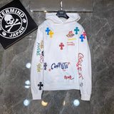 Chrome Hearts Hoodie Cross Hooded Sweater Loose Men's and Women's Zipper Hoodie